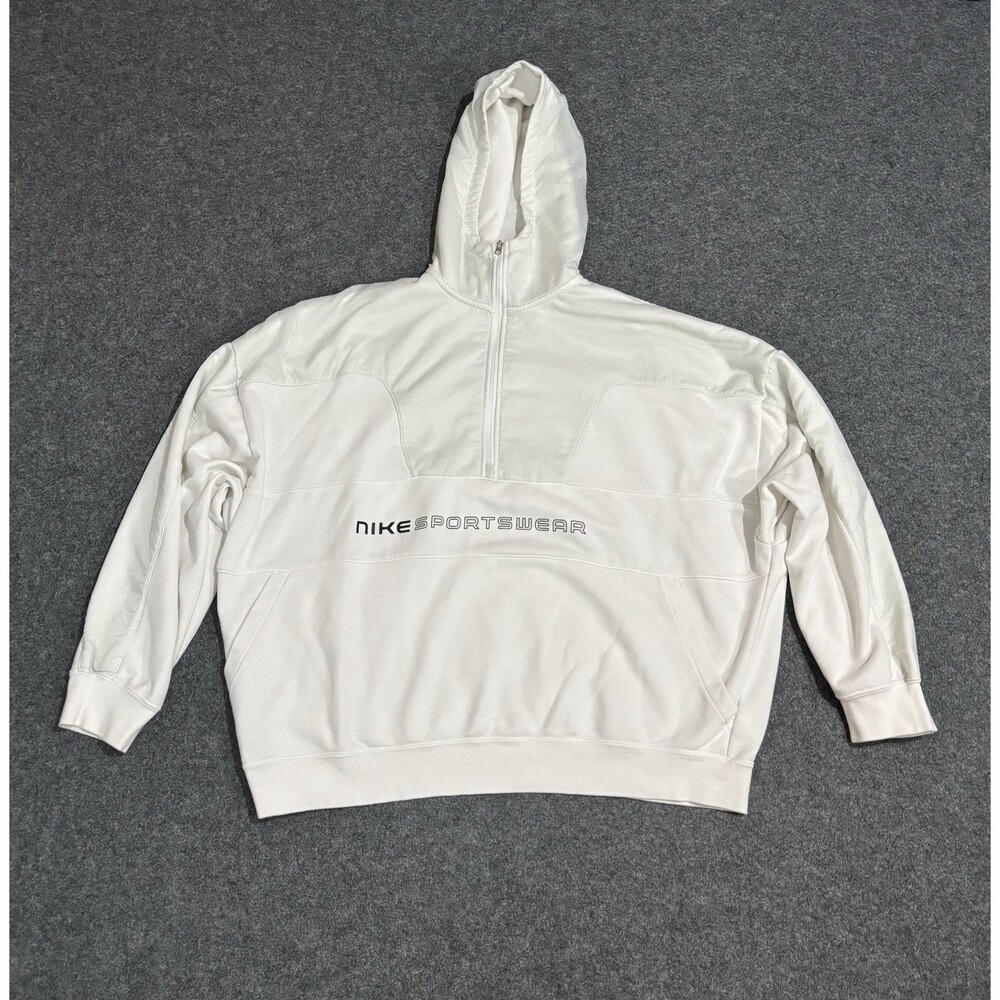 Nike Sportswear 1/2-Zip Pullover Women’s Size Large Hoodie White
